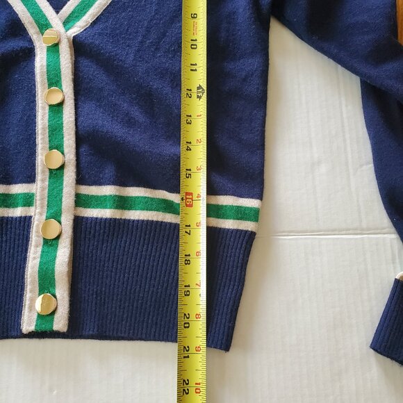 ALEXIA ADMOR Savannah Cardigan in Navy Women's T533 Size M - Picture 12 of 16